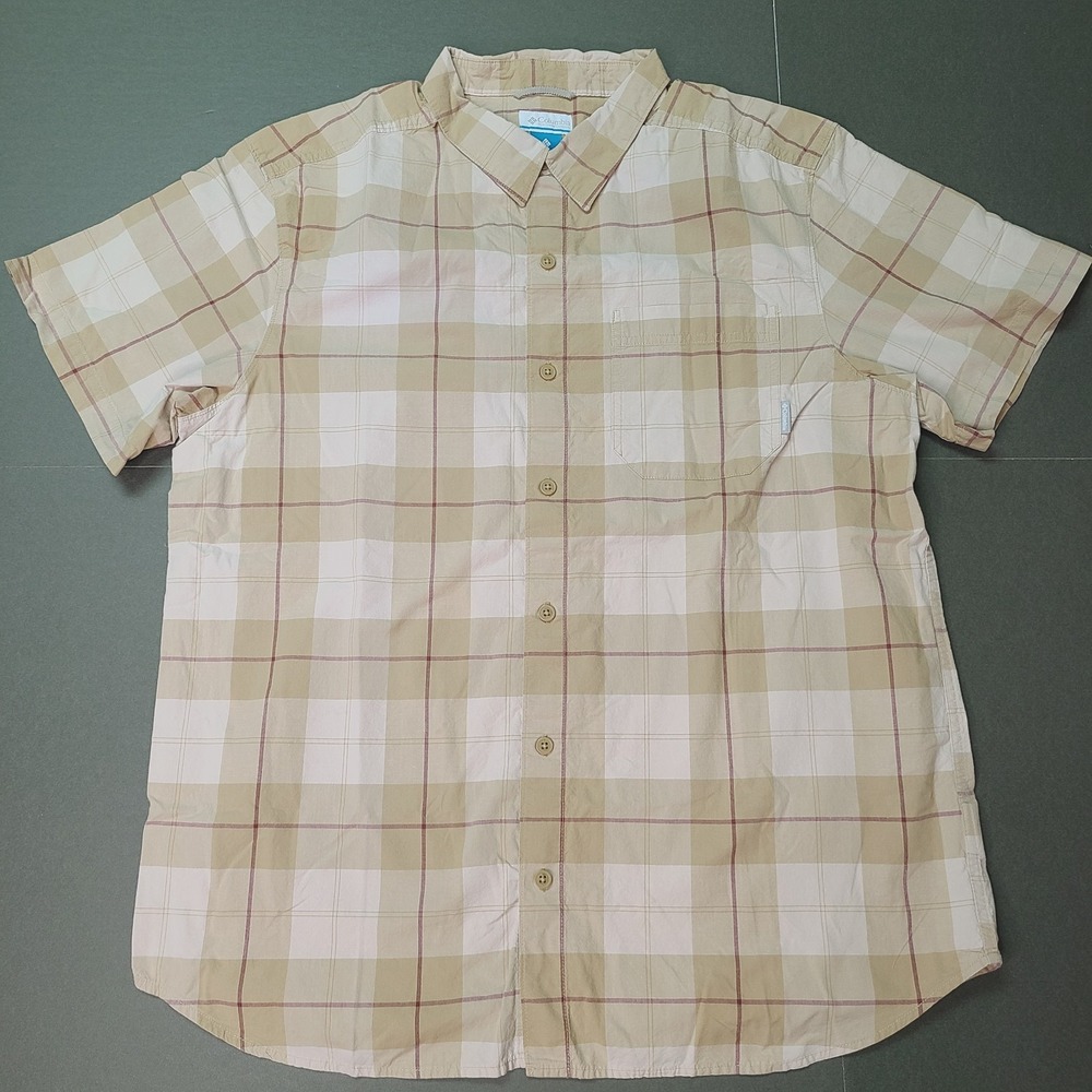 COLUMBIA Shirt Men's XL Rapid Rivers Plaid Button Down Dress Shirt Regular Fit